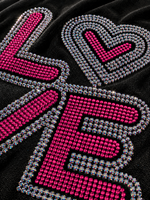 CLASSIC LOVE WINS - Neon Pink Bling It On Tee