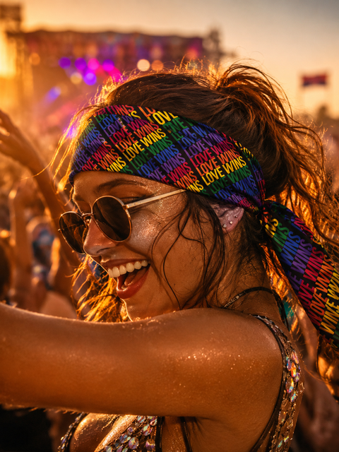 PRIDE LOVE WINS - All-Over Print Bandana