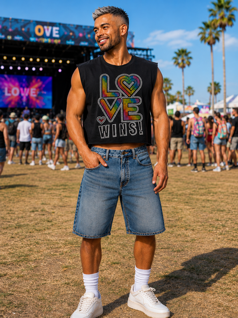 PRIDE LOVE WINS - Rainbow Bling It On Tee